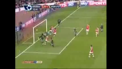 Екскузивно!31.01.10 гол на Nani vs Arsenal 33минута 