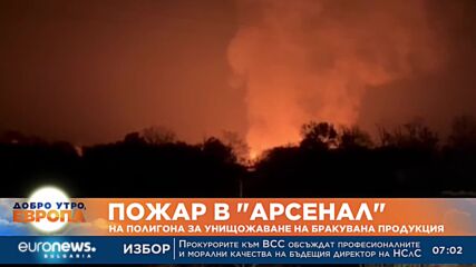 Пожар в двора на завод "Арсенал"