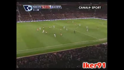 Manchester United 2 - 1 Blackburn Santa Cruz Goal