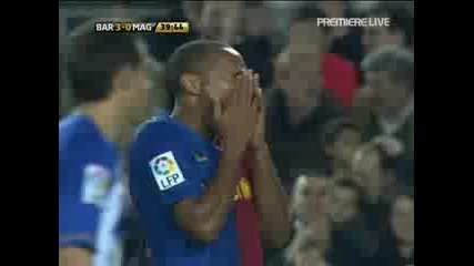 Fc Barcelona - Malaga Cf 6 - 0 goals highlights 22/3/09 Hq