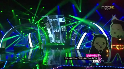 (hd) Psy - Gangnam Style ~ Music Core (01.09.2012)