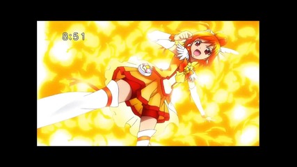 Smile Precure Cure Sunny Transformation and Attack