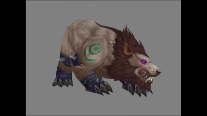 Wow Cataclysm Alpha Worgen and Troll druid form 