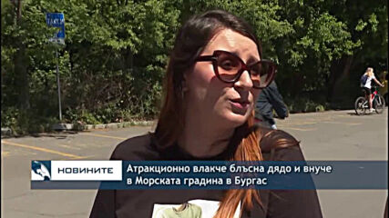 Атракционно влакче блъсна дядо и внуче в Морската градина в Бургас