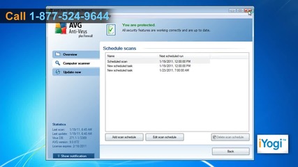 Schedule an automated scan of your Windows® 7 Pc using Avg® Anti-virus plus Firewall 9.0