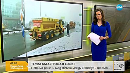 Микробус и трамвай се удариха в София, има ранени