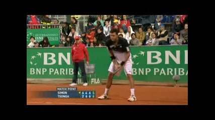 ATP MS Rome 2008 : Цонга - Симон | тайбрек 3ти сет
