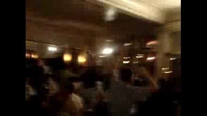 Spurs Fans Sing Song In Braga Bar