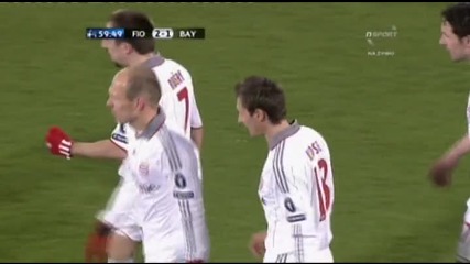 09.03.2010 Фиорентина 3 - 2 Байерн Мюнхен гол Ван Бомел 