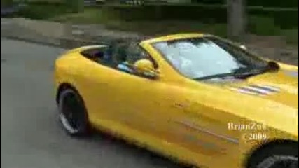 Yellow Mercedes SLR Mclaren Roadster