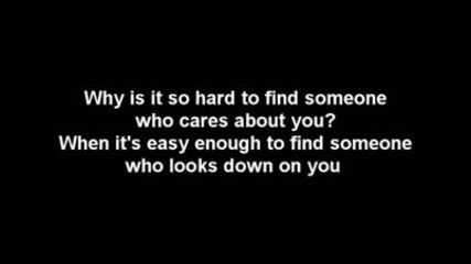 Three Days Grace - Someone Who Cares (lyric) 