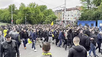 "Жълто-черното" шествие преди финала с Лудогорец