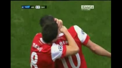 arsenal 1 - 1 barca (gol v.persie) 