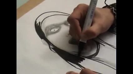 speed drawing marilyn manson 