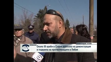 Около 50 араби излязоха на протест в подкрепа на протестиращите в Либия