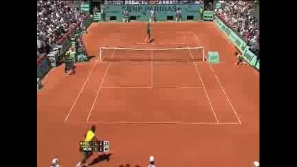 Лудо играене от страна на тенисист
