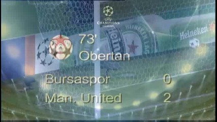 Бурсаспор - Манчестър Юнайтед 0 2, Обертан (73) 