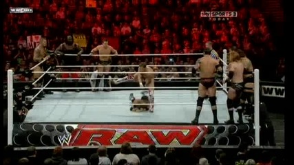 Randy Orton, Miz, Bryan, R - Truth and Mark Henry vs The Nexus Raw 08.11.2010 Part 1 