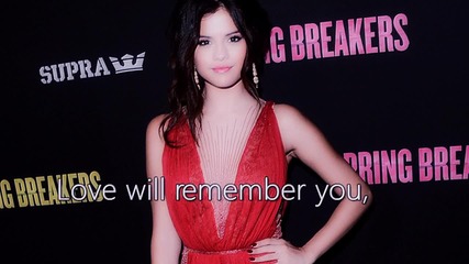 Love will remember.