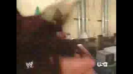 Melina Vs Mickie Backstage