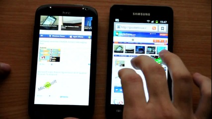 Htc Sensation Xe vs Samsung Galaxy S2 Boot And Browser Comparison