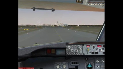 Cockpit landing at Vienna. Early Morning