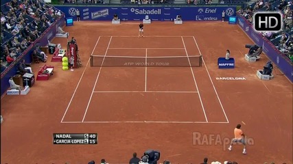 Nadal vs Garcia Lopez - Barcelona 2012 - Part 1