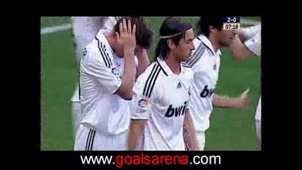 Real Madrid Vs. Almeria 2 - 0 Huntelaar Goal 22.03.2009