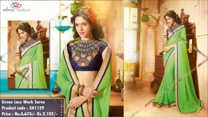 Get Ready To Dazzle With Designer Lace,zari & Stone Work Party Wear Sarees