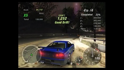 nfs underground 2 drift sus stock nissan skyline r-34 gtr