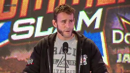 Cm Punk sends Brock Lesnar a message at the Summerslam 2013 Press Conference