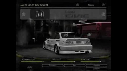 Cars from Nfsu2 