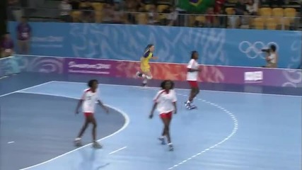 Младежки олимпийски игри 2010 - Хандбал Жени Бразилия - Ангола 