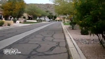 Crazy Fast Go Karting Down Quiet Street 
