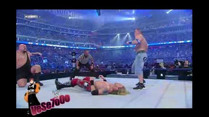 Wrestlemania 25 John Cena vs Big Show vs Edge+грандиозното Излизане на John Cena