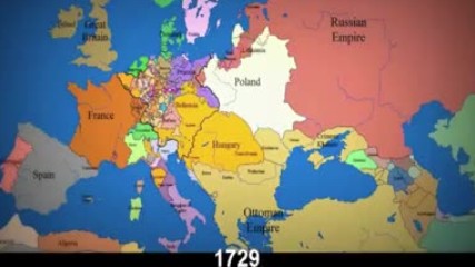 Промяната на границите в европа през години ....... !