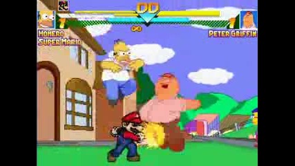 Family Guy - Peter Vs Homer &amp; Super Ma