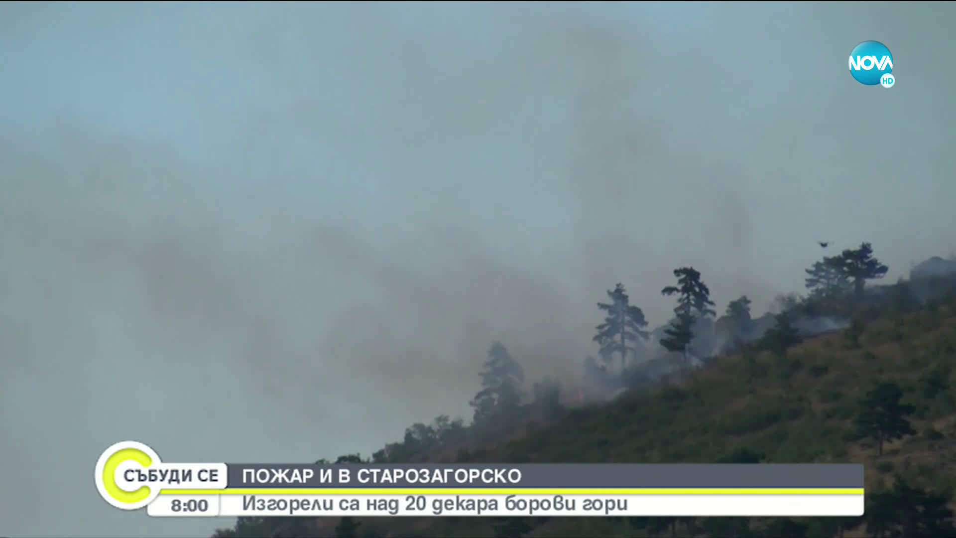 Голям пожар край село Дълбоки