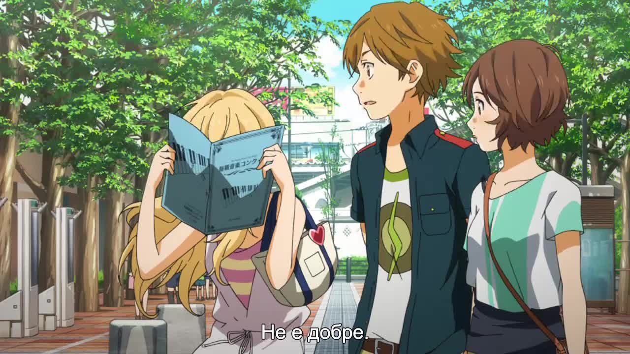 [ Бг Суб ] Shigatsu wa Kimi no Uso - Episode 7