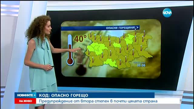 КОД „ЧЕРВЕНО”: Живакът в термометрите скача до 44 градуса в събота