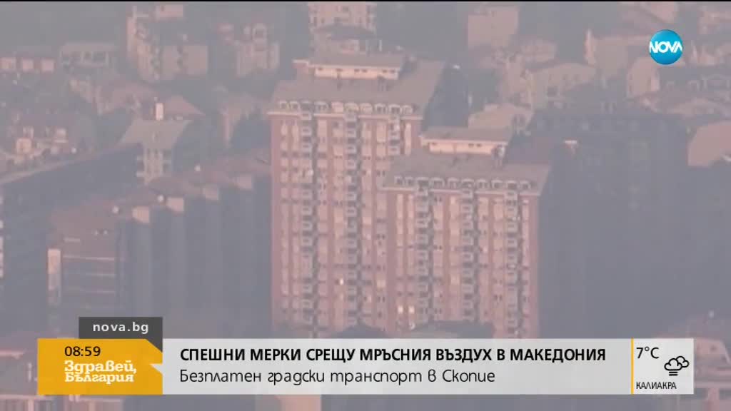 СРЕЩУ МРЪСНИЯ ВЪЗДУХ: Градският транспорт в Скопие става безплатен