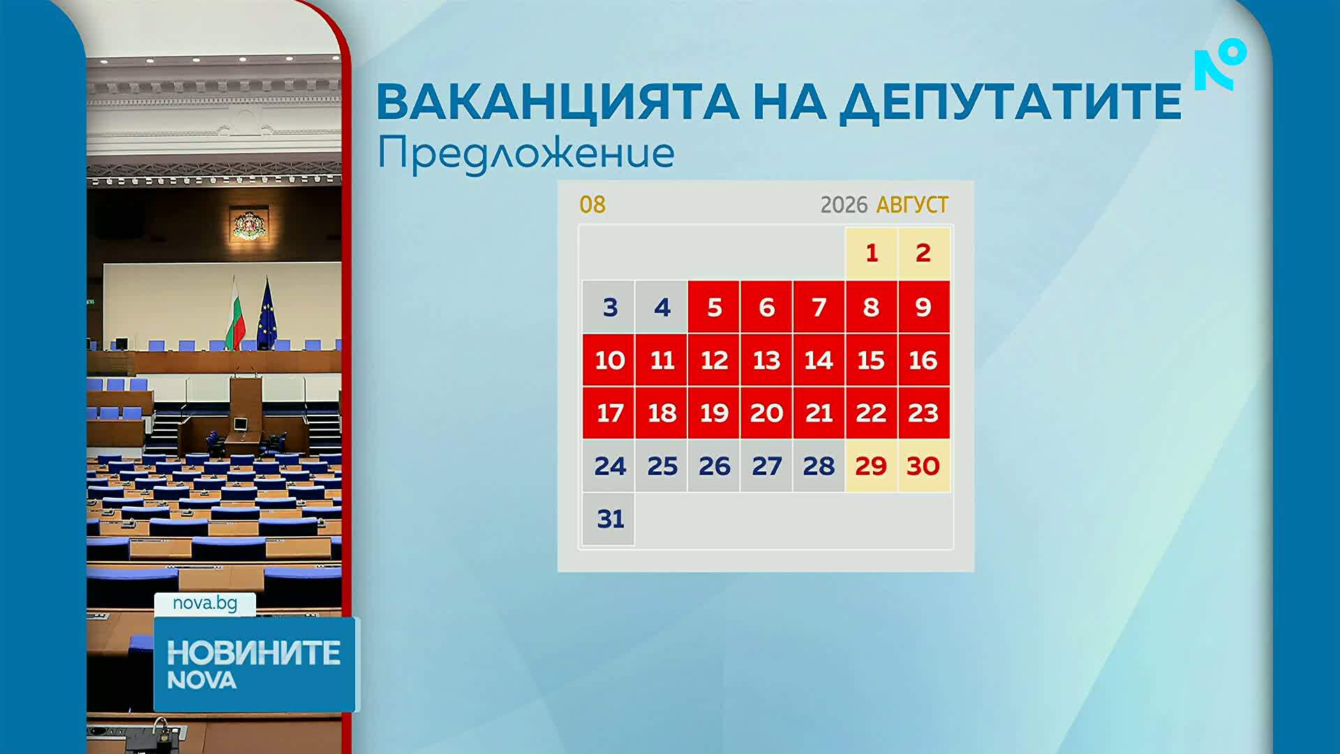 „Прогресивна България“ предлага по-кратка ваканция за депутатите