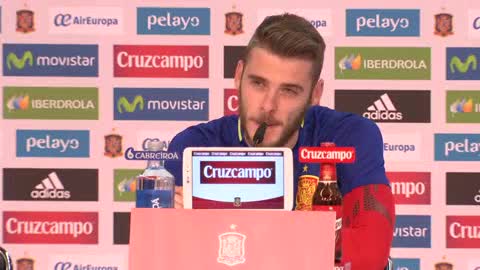 Пресконференцията на Давид де Хеа
