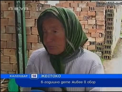 Жестоко - 6 Годишно Дете Живее В Обор Заедно С Добичета!14.03.09