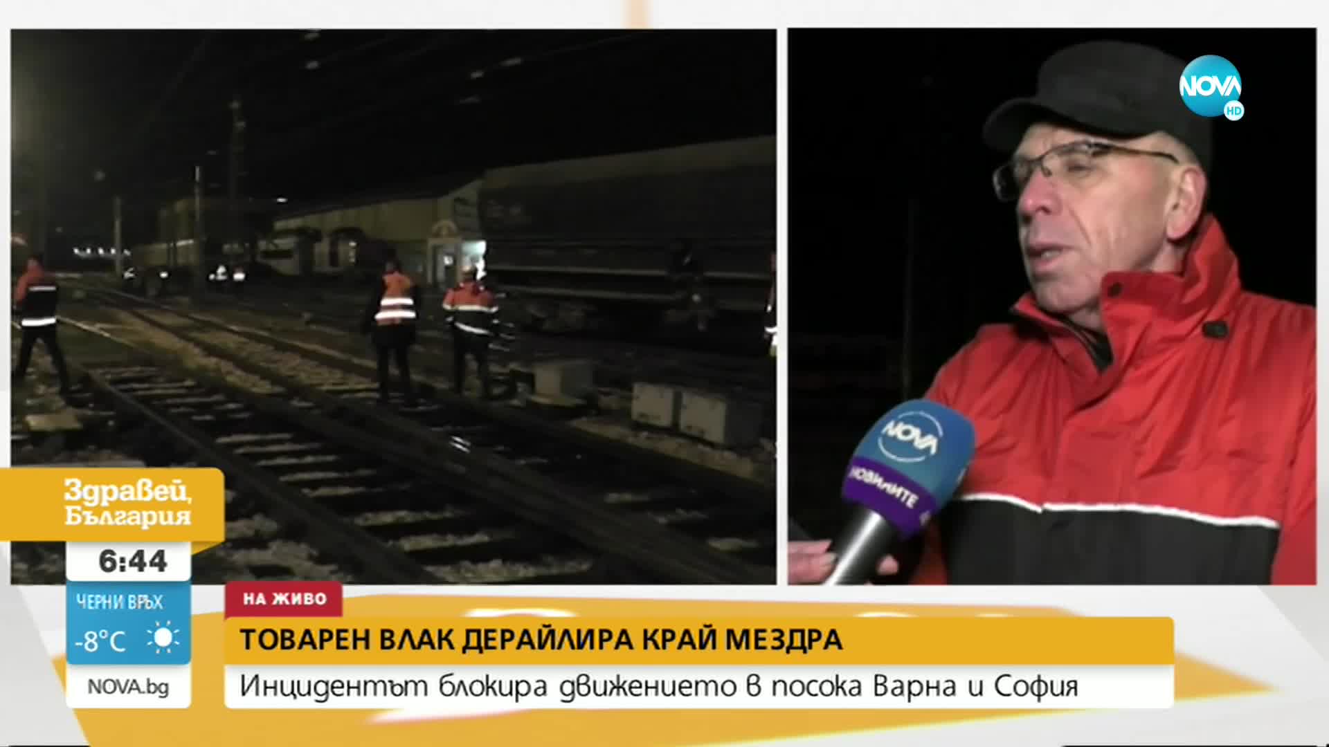 Инцидент с товарен влак на гарата в Мездра