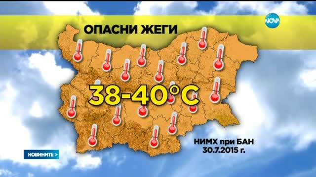 Температурен рекорд! 41,6 градуса на сянка във Велико Търново