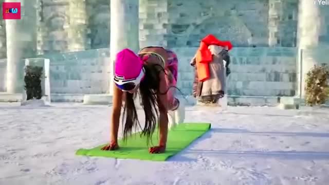 Мацка прави упражнения !