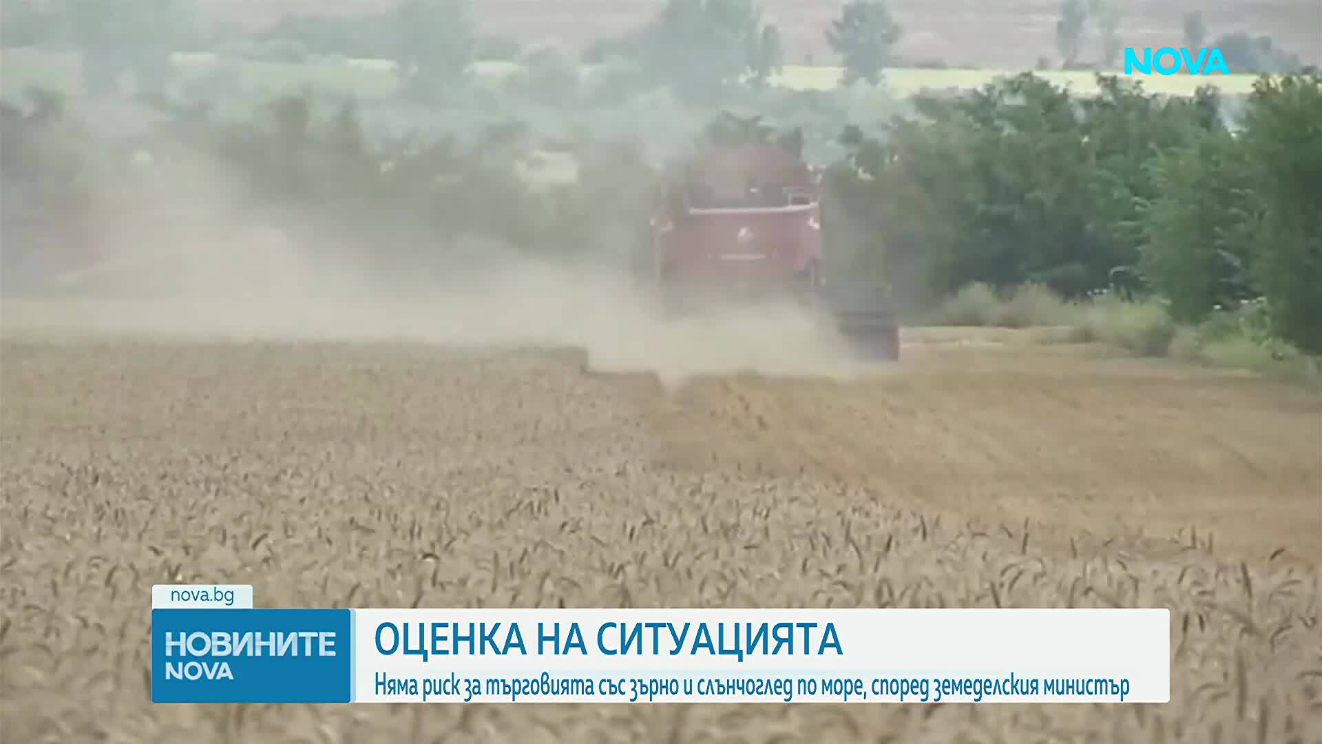 Няма риск за търговията със зърно и слънчоглед по море, заяви земеделският министър
