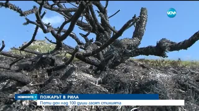 Огънят в Рила вероятно ще гори още няколко дни