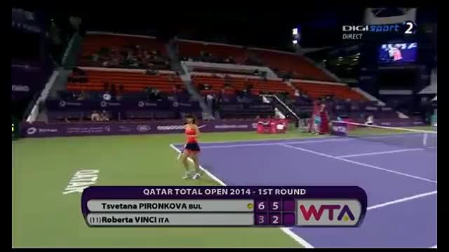 >10.02 Цветана Пиронкова отнесе световната №14 Роберта Винчи